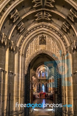 Interior View Of Canterbury Cathedral Stock Photo