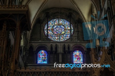 Interior View Of Canterbury Cathedral Stock Photo