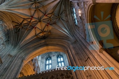 Interior View Of Canterbury Cathedral Stock Photo