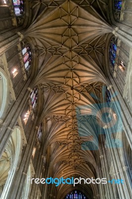 Interior View Of Canterbury Cathedral Stock Photo