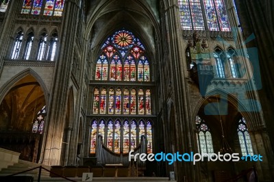 Interior View Of Cathedral Of Saint-etienne Metz Lorraine Mosell… Stock Photo