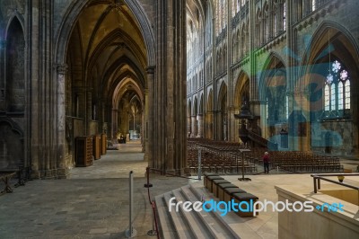 Interior View Of Cathedral Of Saint-etienne Metz Lorraine Mosell… Stock Photo