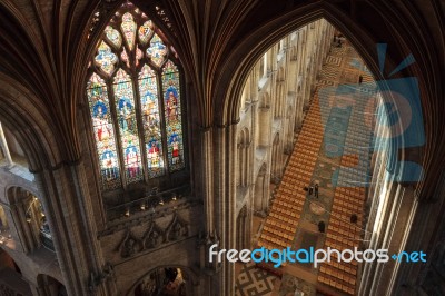 Interior View Of Ely Cathedral Stock Photo