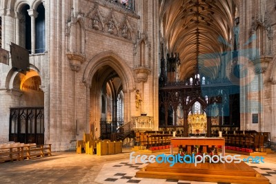 Interior View Of Ely Cathedral Stock Photo