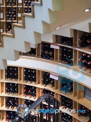 Interior View Of L'intendant Wine Shop In Bordeaux Stock Photo