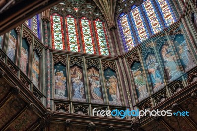 Interior View Of Part Of Ely Cathedral Stock Photo