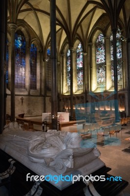 Interior View Of Salisbury Cathedral Stock Photo