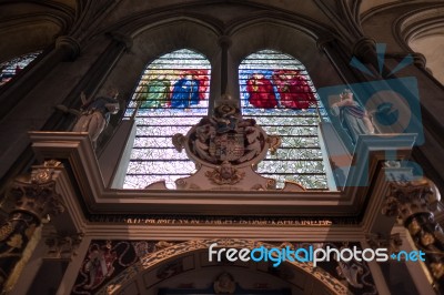 Interior View Of Salisbury Cathedral Stock Photo