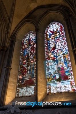 Interior View Of Salisbury Cathedral Stock Photo