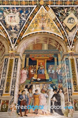 Interior View Of  Sienna Cathedral Stock Photo