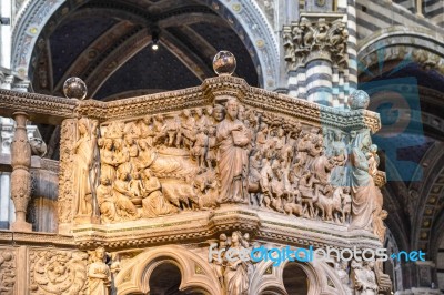 Interior View Of  Sienna Cathedral Stock Photo