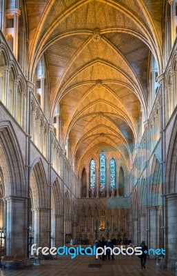 Interior View Of Southwark Cathedral Stock Photo