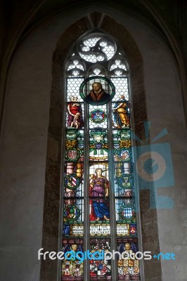 Interior View Of St James Church In Rothenburg Stock Photo