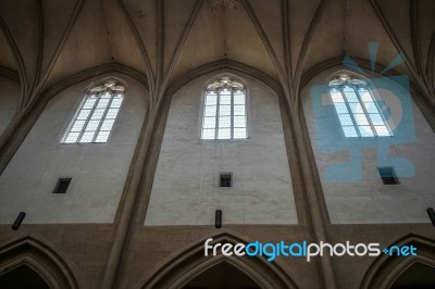 Interior View Of St James Church In Rothenburg Stock Photo