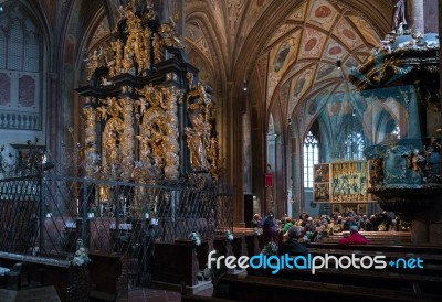 Interior View Of St. Wolfgang Parish And Pilgrimage Church Stock Photo