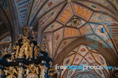 Interior View Of St. Wolfgang Parish And Pilgrimage Church Stock Photo