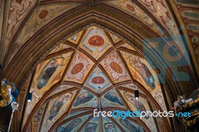 Interior View Of St. Wolfgang Parish And Pilgrimage Church Stock Photo