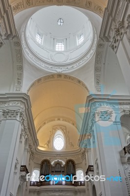 Interior View Of The Collegiate Church In Salzburg Stock Photo