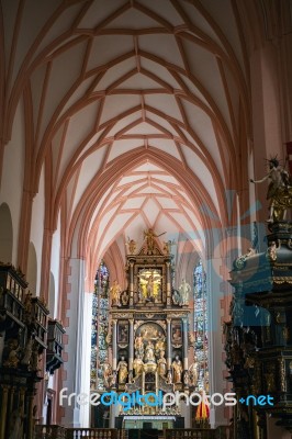 Interior View Of The Collegiate Church Of St Michael In Mondsee Stock Photo