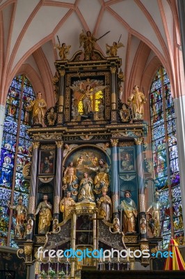 Interior View Of The Collegiate Church Of St Michael In Mondsee Stock Photo