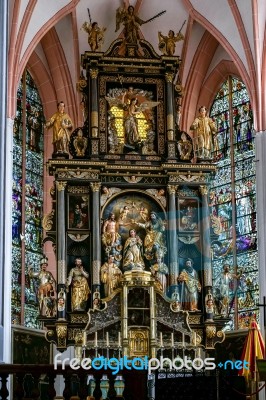 Interior View Of The Collegiate Church Of St Michael In Mondsee Stock Photo