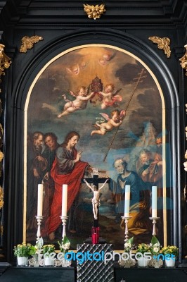 Interior View Of The Collegiate Church Of St Michael In Mondsee Stock Photo