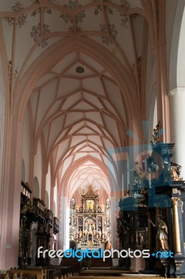 Interior View Of The Collegiate Church Of St Michael In Mondsee Stock Photo