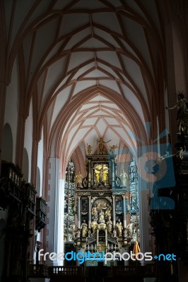 Interior View Of The Collegiate Church Of St Michael In Mondsee Stock Photo