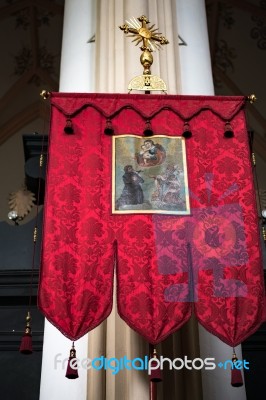 Interior View Of The Collegiate Church Of St Michael In Mondsee Stock Photo