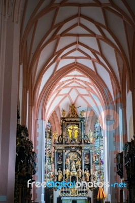 Interior View Of The Collegiate Church Of St Michael In Mondsee Stock Photo