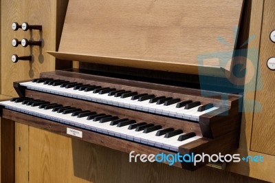 Interior View Of The Hallgrimskirkja Church In Reykjavik Stock Photo