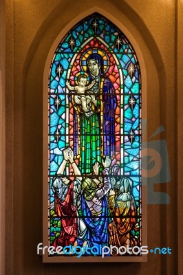 Interior View Of The Hallgrimskirkja Church In Reykjavik Stock Photo