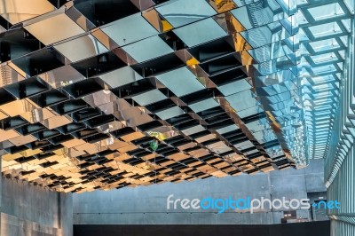 Interior View Of The Harpa Concert Hall In Reykjavik Stock Photo