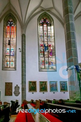 Interior View Of The Parish Church Of St. Georgen Stock Photo