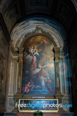 Interior View Of Verona Cathedral Stock Photo