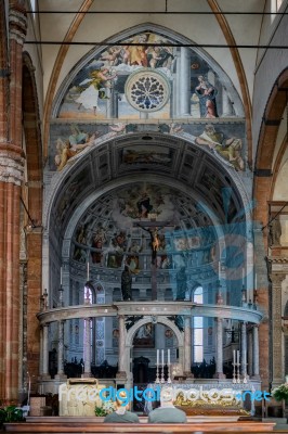 Interior View Of Verona Cathedral Stock Photo