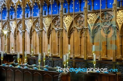 Interior View Of Winchester Cathedral Stock Photo