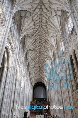 Interior View Of Winchester Cathedral Stock Photo