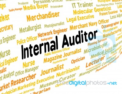 Internal Auditor Representing Occupations Career And Word Stock Image