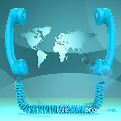 International Call Represents Globalisation Chat And Earth Stock Image