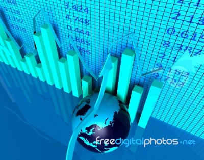 International Report Shows Across The Globe And Analysis Stock Image