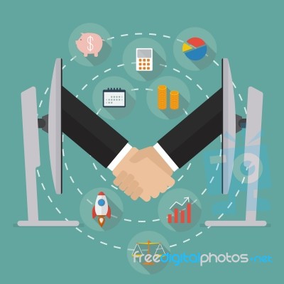 Internet Business Ecommerce Concept Stock Image