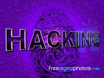 Internet Hacking Represents World Wide Web And Attack Stock Image