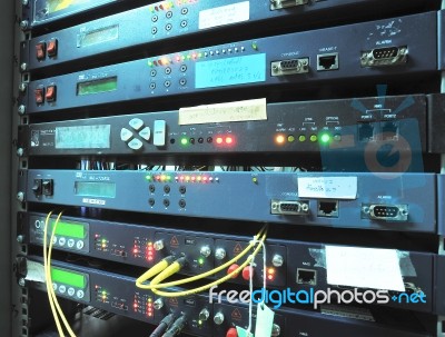 Internet Network Server Stock Photo