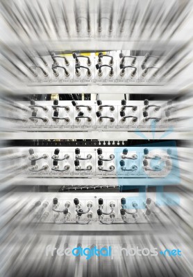 Internet Network Server Room Stock Photo