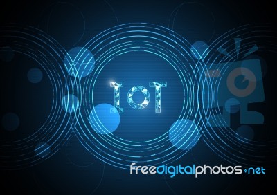 Internet Of Things Technology Abstract Circle Background Stock Image