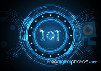 Internet Of Things Technology Abstract Circle Background Stock Image