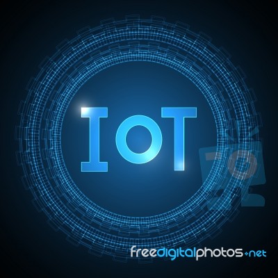 Internet Of Things Technology Abstract Circle Background Stock Image