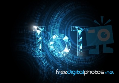 Internet Of Things Technology Abstract Circle Background Stock Image