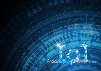 Internet Of Things Technology Abstract Circle Background Stock Image